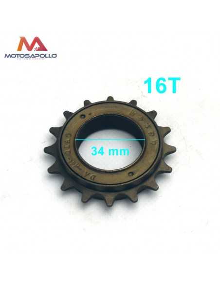 Piñon libre 16T kart pedal-Motosapollo.com