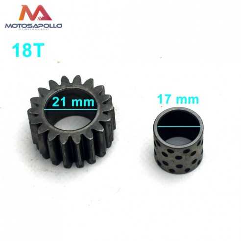 Piñon de embrague 18T 17Ø motocross-Motosapollo.com