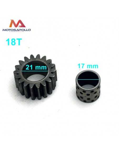 Piñon de embrague 18T 17Ø motocross-Motosapollo.com