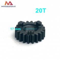 Piñon caja cambio 20T 17mm motocross - Motosapollo.com