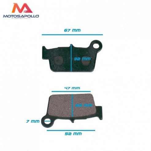 PASTILLAS FRENO AGB31 TRASERA | Motosapollo.com