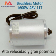 Motor eléctrico 1600W 48V Brushless T8F 11T - Motosapollo.com