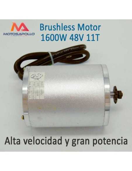 Motor eléctrico 1600W 48V Brushless T8F 11T - Motosapollo.com