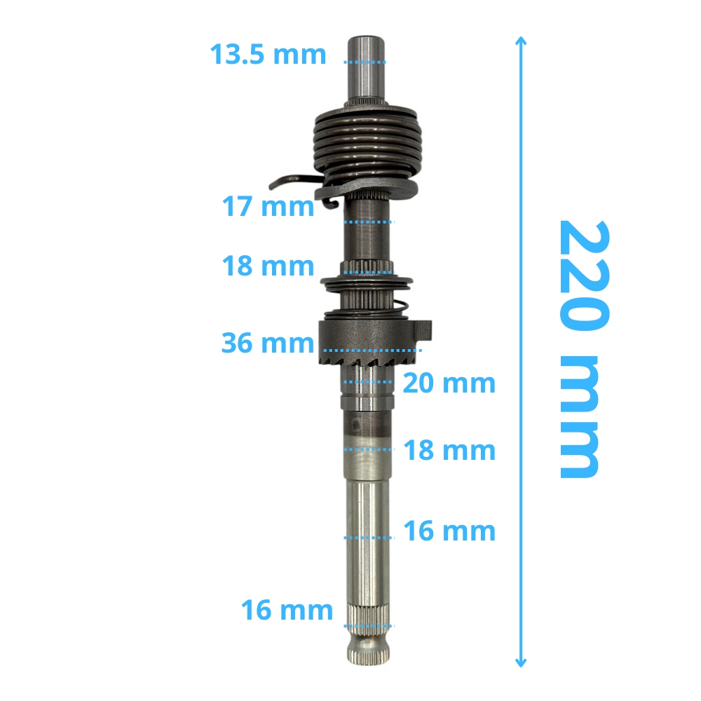 kit eje arranque 15x220mm pit bike 190cc